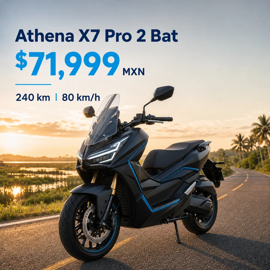 Moto eléctrica Athena X7 Pro (2 Bat)